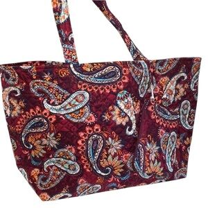 New Vera Bradley Grand Tote Retired Paisley Jamboree Pattern in Recycled Cotton